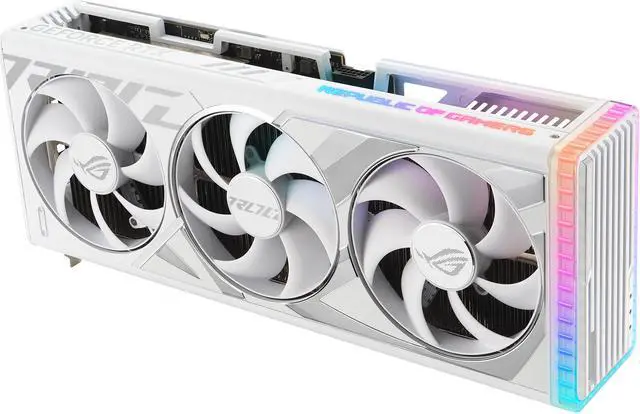 Alt view image 4 of 20 - ASUS ROG Strix GeForce RTX 4090 White OC Edition Gaming Graphics Card (PCIe 4.0, 24GB GDDR6X, HDMI 2.1a, DisplayPort 1.4a) ROG-STRIX-RTX4090-O24G-WHITE