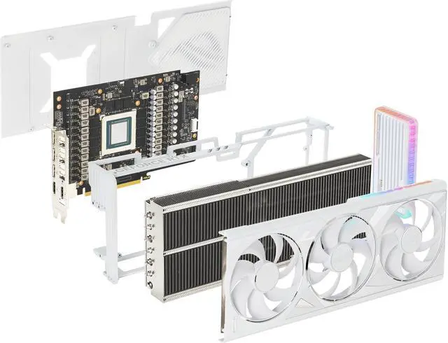 Alt view image 15 of 20 - ASUS ROG Strix GeForce RTX 4090 White OC Edition Gaming Graphics Card (PCIe 4.0, 24GB GDDR6X, HDMI 2.1a, DisplayPort 1.4a) ROG-STRIX-RTX4090-O24G-WHITE