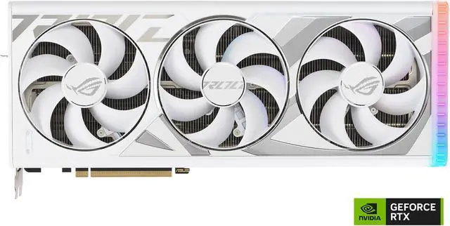 Alt view image 2 of 18 - ASUS ROG Strix GeForce RTX 4080 White OC Edition Gaming Graphics Card (PCIe 4.0, 16GB GDDR6X, HDMI 2.1a, DisplayPort 1.4a) ROG-STRIX-RTX4080-O16G-WHITE