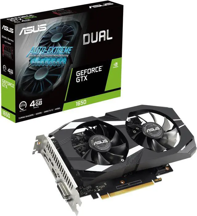 Alt view image 8 of 8 - ASUS Dual GeForce GTX 1650 V2 4GB GDDR6 (PCIE 3.0, 4GB GDDR6 memory, HDMI 2.0b, DisplayPort 1.4a, DVI-D, IP5X Dust Resistant, Auto-Extreme) DUAL-GTX1650-4GD6-P-V2