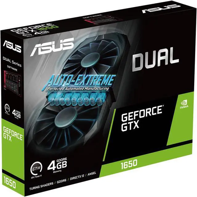 Alt view image 7 of 8 - ASUS Dual GeForce GTX 1650 V2 4GB GDDR6 (PCIE 3.0, 4GB GDDR6 memory, HDMI 2.0b, DisplayPort 1.4a, DVI-D, IP5X Dust Resistant, Auto-Extreme) DUAL-GTX1650-4GD6-P-V2