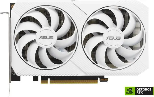 Alt view image 2 of 10 - ASUS Dual GeForce RTX 3060 White Edition 8GB GDDR6 (PCIe 4.0, 8GB GDDR6, HDMI 2.1, DisplayPort 1.4a) DUAL-RTX3060-8G-WHITE