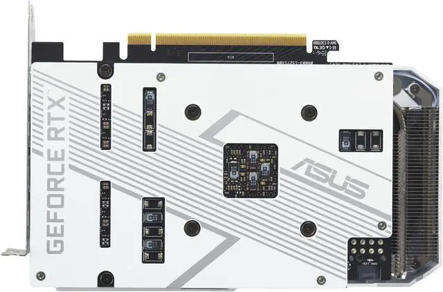 Alt view image 8 of 11 - ASUS Dual GeForce RTX 3060 White OC Edition 12GB GDDR6 (PCIe 4.0, 12GB GDDR6, HDMI 2.1, DisplayPort 1.4a, 2-slot design, Axial-tech fan design, 0dB technology) DUAL-RTX3060-O12G-WHITE