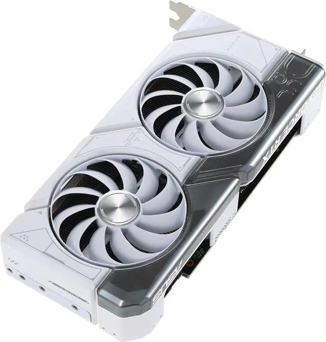 Alt view image 4 of 12 - ASUS Dual GeForce RTX 4070 White OC Edition 12GB GDDR6X (PCIe 4.0, 12GB GDDR6X, DLSS 3, HDMI 2.1, DisplayPort 1.4a, 2.56-slot design, Axial-tech fan design, 0dB technology) DUAL-RTX4070-O12G-WHITE