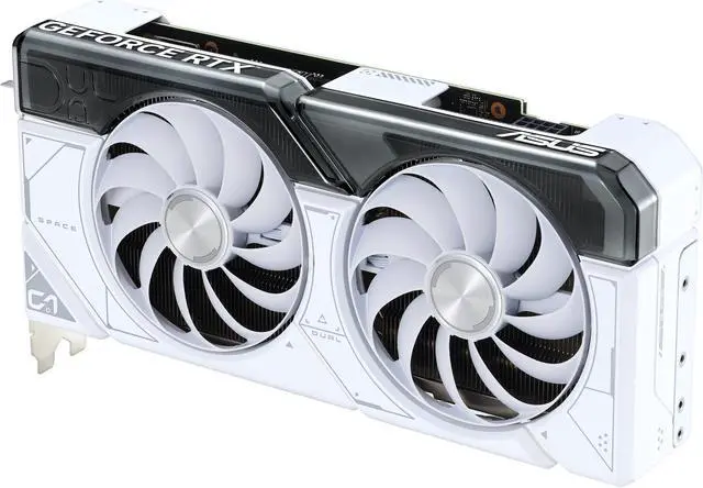 Alt view image 10 of 14 - ASUS Dual GeForce RTX 4070 White Edition 12GB GDDR6X (PCIe 4.0, 12GB GDDR6X, DLSS 3, HDMI 2.1, DisplayPort 1.4a, 2.56-slot design, Axial-tech fan design, 0dB technology) DUAL-RTX4070-12G-WHITE