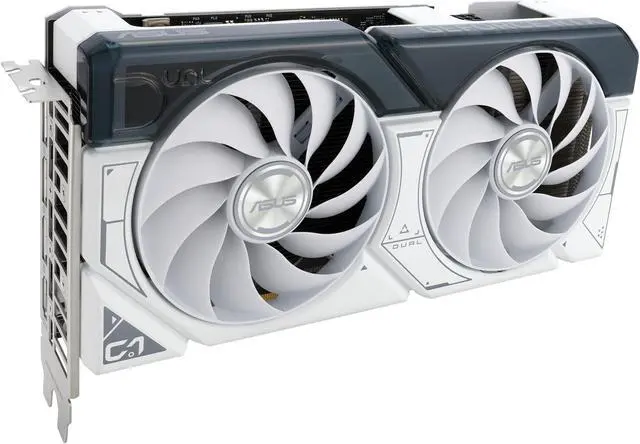 Alt view image 4 of 11 - ASUS Dual GeForce RTX 4060 Ti White OC Edition 8GB GDDR6 (PCIe 4.0, 8GB GDDR6, DLSS 3, HDMI 2.1, DisplayPort 1.4a, Axial-tech fan design, 0dB technology) DUAL-RTX4060TI-O8G-WHITE