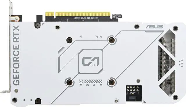Alt view image 7 of 11 - ASUS Dual GeForce RTX 4060 Ti White OC Edition 8GB GDDR6 (PCIe 4.0, 8GB GDDR6, DLSS 3, HDMI 2.1, DisplayPort 1.4a, Axial-tech fan design, 0dB technology) DUAL-RTX4060TI-O8G-WHITE