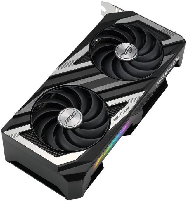 Alt view image 3 of 9 - ASUS ROG Strix Radeon RX 7600 OC Edition 8GB GDDR6 Graphics Card (PCIe 4.0, 8GB GDDR6, HDMI 2.1, DisplayPort 1.4a, Axial-tech Fans, Dual BIOS, GPU Tweak III) ROG-STRIX-RX7600-O8G-GAMING