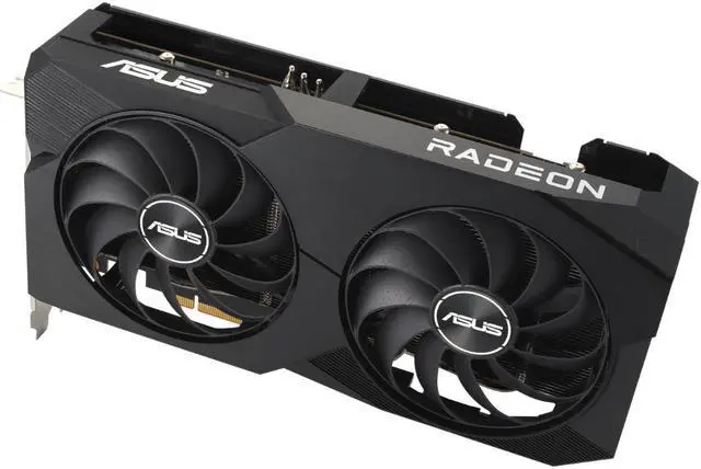 Alt view image 5 of 8 - ASUS Dual Radeon RX 7600 OC Edition 8GB GDDR6 Graphics Card (PCIe 4.0, 8GB GDDR6, HDMI 2.1, DisplayPort 1.4a, 2.5-slot Design, Axial-tech Fans, GPU Tweak III) DUAL-RX7600-O8G
