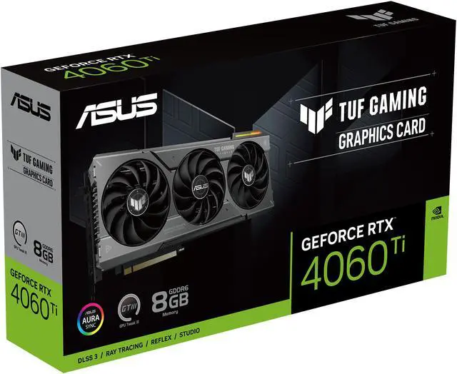 Alt view image 10 of 10 - ASUS TUF Gaming GeForce RTX 4060 Ti Gaming Graphics Card (PCIe 4.0, 8GB GDDR6, DLSS 3, HDMI 2.1a, DisplayPort 1.4a) TUF-RTX4060TI-8G-GAMING