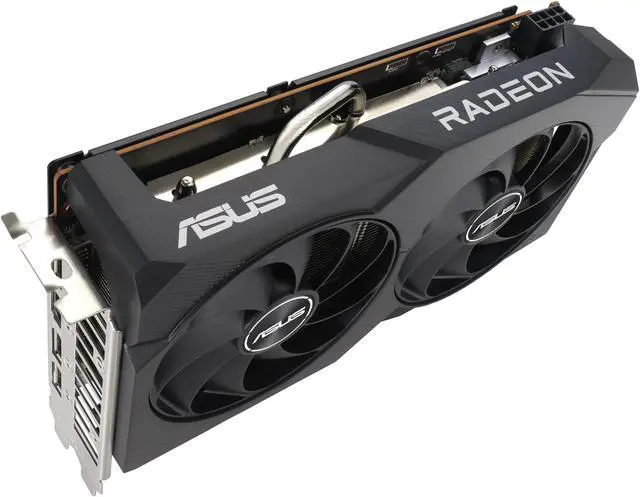 Alt view image 8 of 14 - ASUS Dual Radeon RX 7600 V2 OC Edition 8GB GDDR6 Graphics Card (PCIe 4.0, 8GB GDDR6, HDMI 2.1, DisplayPort 1.4a, 2.5-slot Design, Axial-tech Fans, GPU Tweak III) DUAL-RX7600-O8G-V2