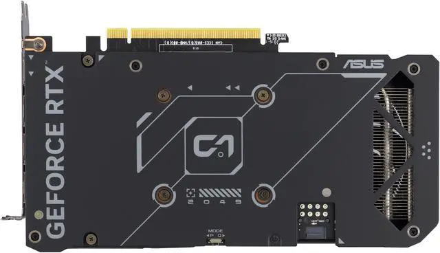 Alt view image 8 of 11 - ASUS Dual GeForce RTX 4060 OC Edition 8GB GDDR6 (PCIe 4.0, 8GB GDDR6, DLSS 3, HDMI 2.1a, DisplayPort 1.4a, 2.5-slot design, Axial-tech fan design, 0dB technology) DUAL-RTX4060-O8G