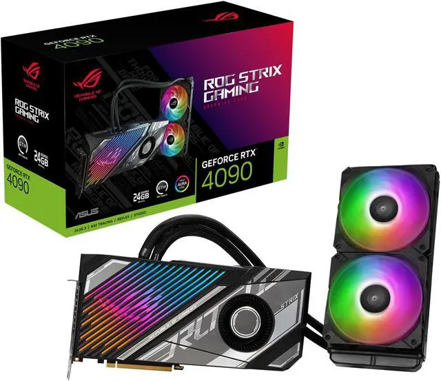 Alt view image 13 of 14 - ASUS ROG Strix LC NVIDIA GeForce RTX 4090 Gaming Graphics Card (PCIe 4.0, 24GB GDDR6X, HDMI 2.1, DisplayPort 1.4a, 240 mm radiator, 560 mm tubing) ROG-STRIX-LC-RTX4090-24G-GAMING