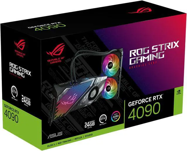 Alt view image 14 of 14 - ASUS ROG Strix LC NVIDIA GeForce RTX 4090 Gaming Graphics Card (PCIe 4.0, 24GB GDDR6X, HDMI 2.1, DisplayPort 1.4a, 240 mm radiator, 560 mm tubing) ROG-STRIX-LC-RTX4090-24G-GAMING