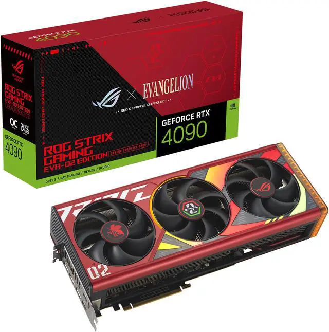 Alt view image 11 of 13 - ASUS ROG Strix NVIDIA GeForce RTX 4090 OC EVA-02 Edition Gaming Graphics Card (PCIe 4.0, 24GB GDDR6X, HDMI 2.1a, DisplayPort 1.4a, 3.5-slot design) ROG-STRIX-RTX4090-O24G-EVA-02-EDITION