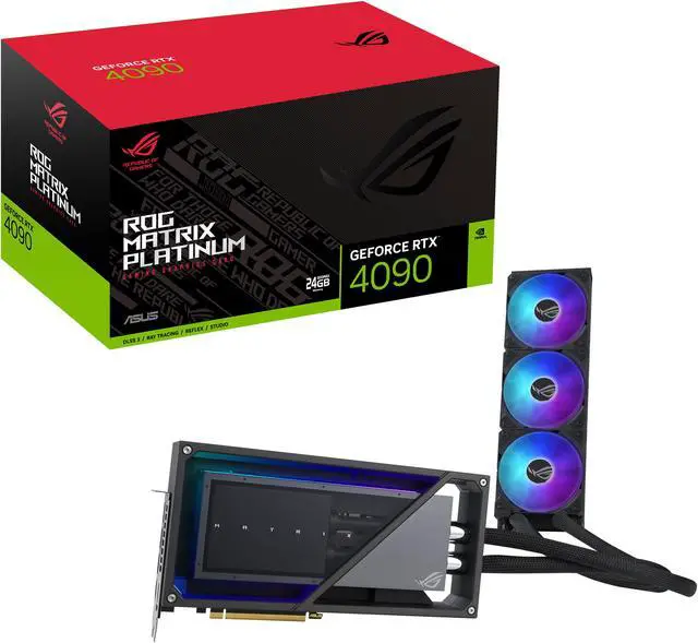 Alt view image 11 of 11 - ASUS ROG Matrix Platinum GeForce RTX 4090 Graphics Card (PCIe 4.0, 24 GB GDDR6X, HDMI 2.1, DisplayPort 1.4a, liquid metal thermal compound, custom-engineered cold plate) ROG-MATRIX-RTX4090-P24G-GAMING