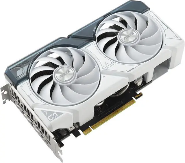 Alt view image 5 of 17 - ASUS Dual GeForce RTX 4060 Ti White Edition 8GB GDDR6 (PCIe 4.0, 8GB GDDR6, DLSS 3, HDMI 2.1, DisplayPort 1.4a, Axial-tech fan design, 0dB technology) DUAL-RTX4060TI-8G-WHITE