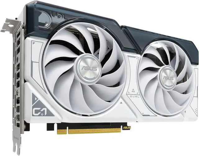 Alt view image 3 of 17 - ASUS Dual GeForce RTX 4060 Ti White Edition 8GB GDDR6 (PCIe 4.0, 8GB GDDR6, DLSS 3, HDMI 2.1, DisplayPort 1.4a, Axial-tech fan design, 0dB technology) DUAL-RTX4060TI-8G-WHITE
