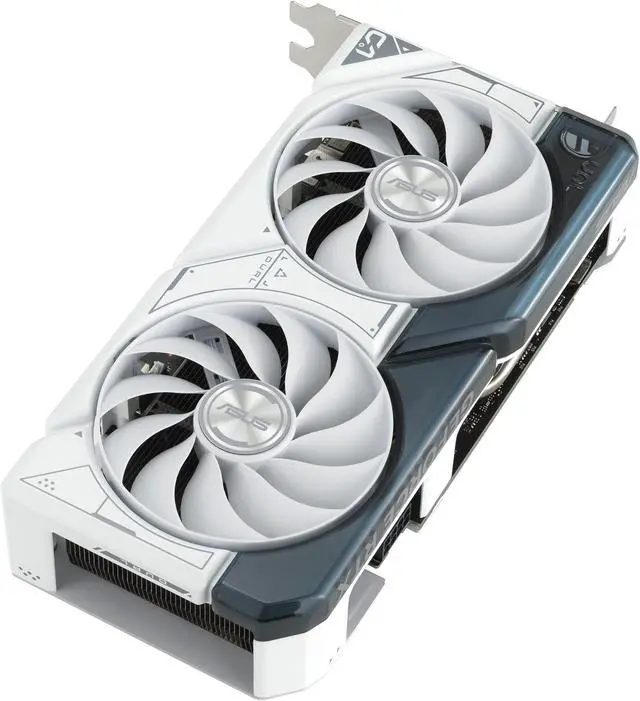 Alt view image 6 of 17 - ASUS Dual GeForce RTX 4060 Ti White Edition 8GB GDDR6 (PCIe 4.0, 8GB GDDR6, DLSS 3, HDMI 2.1, DisplayPort 1.4a, Axial-tech fan design, 0dB technology) DUAL-RTX4060TI-8G-WHITE