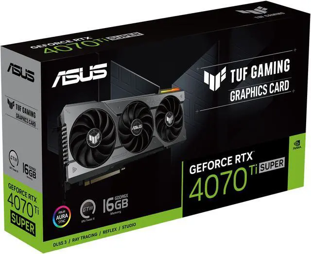 Alt view image 9 of 10 - ASUS TUF Gaming NVIDIA GeForce RTX 4070 Ti SUPER Gaming Graphics Card (PCIe 4.0, 16GB GDDR6X, HDMI 2.1a, DisplayPort 1.4a) TUF-RTX4070TIS-16G-GAMING