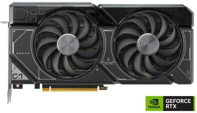 Alt view image 2 of 7 - ASUS Dual GeForce RTX 4070 SUPER OC Edition graphics card (PCIe 4.0, 12GB GDDR6X, DLSS 3, HDMI 2.1, DisplayPort 1.4a, 2.56-slot design, Axial-tech fan design, Auto-Extreme Tech) DUAL-RTX4070S-O12G