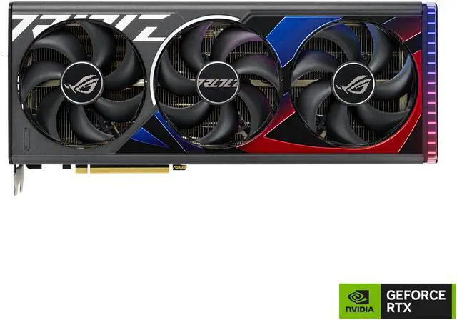 Alt view image 2 of 10 - ASUS ROG Strix GeForce RTX 4080 SUPER OC Edition Gaming Graphics Card (PCIe 4.0, 16GB GDDR6X, DLSS 3, HDMI 2.1a, DisplayPort 1.4a, Vapor chamber, Aura Sync) ROG-STRIX-RTX4080S-O16G-GAMING