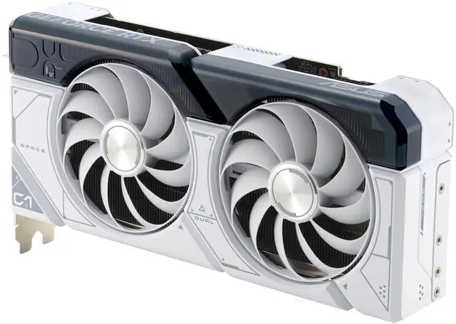 Alt view image 4 of 10 - ASUS Dual GeForce RTX 4070 SUPER White OC Edition (PCIe 4.0, 12GB GDDR6X, DLSS 3, HDMI 2.1a, DisplayPort 1.4a, 2.56-slot design, Axial-tech fan design, Auto-Extreme Tech) DUAL-RTX4070S-O12G-WHITE