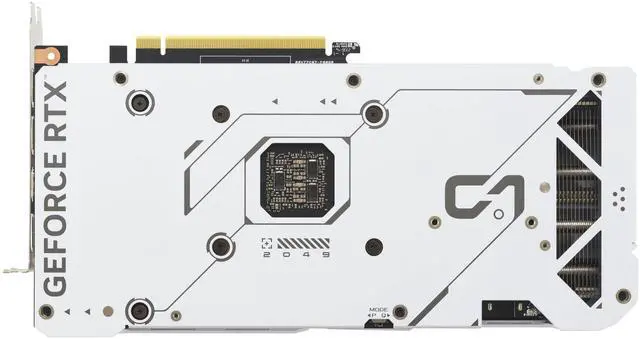 Alt view image 8 of 10 - ASUS Dual GeForce RTX 4070 SUPER White OC Edition (PCIe 4.0, 12GB GDDR6X, DLSS 3, HDMI 2.1a, DisplayPort 1.4a, 2.56-slot design, Axial-tech fan design, Auto-Extreme Tech) DUAL-RTX4070S-O12G-WHITE