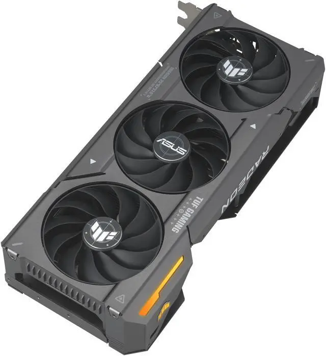 Alt view image 4 of 10 - ASUS TUF Gaming Radeon RX 7600 XT OC Edition 16GB GDDR6 Graphics Card (AMD RDNA 3, PCIe 4.0, HDMI 2.1, DisplayPort 2.1, Axial-tech Fan Design, Auto-extreme Technology) TUF-RX7600XT-O16G-GAMING