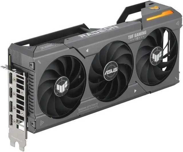 Alt view image 6 of 10 - ASUS TUF Gaming Radeon RX 7600 XT OC Edition 16GB GDDR6 Graphics Card (AMD RDNA 3, PCIe 4.0, HDMI 2.1, DisplayPort 2.1, Axial-tech Fan Design, Auto-extreme Technology) TUF-RX7600XT-O16G-GAMING