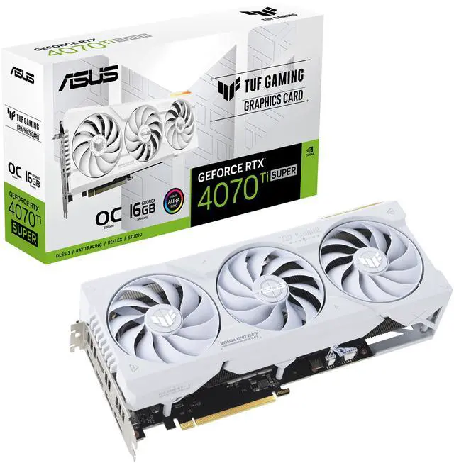 Alt view image 11 of 11 - ASUS TUF Gaming NVIDIA GeForce RTX 4070 Ti SUPER White OC Edition Gaming Graphics Card (PCIe 4.0, 16GB GDDR6X, HDMI 2.1a, DisplayPort 1.4a) TUF-RTX4070TIS-O16G-WHITE-GAMING
