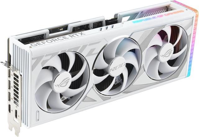 Alt view image 4 of 10 - ASUS ROG Strix GeForce RTX 4080 SUPER White OC Edition Gaming Graphics Card (PCIe 4.0, 16GB GDDR6X, DLSS 3, HDMI 2.1a, DisplayPort 1.4a, Vapor Chamber) ROG-STRIX-RTX4080S-O16G-WHITE
