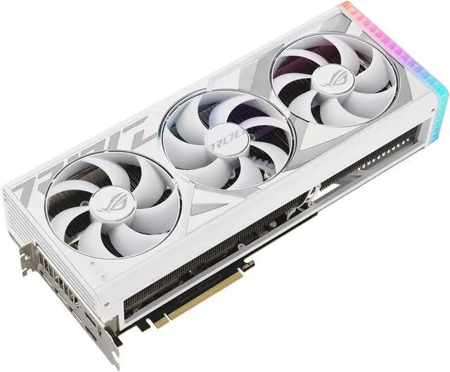 Alt view image 5 of 10 - ASUS ROG Strix GeForce RTX 4080 SUPER White OC Edition Gaming Graphics Card (PCIe 4.0, 16GB GDDR6X, DLSS 3, HDMI 2.1a, DisplayPort 1.4a, Vapor Chamber) ROG-STRIX-RTX4080S-O16G-WHITE