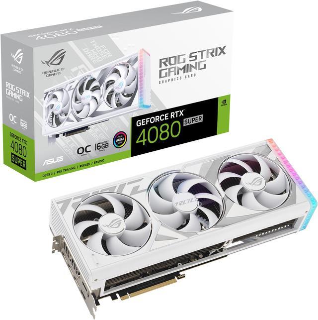 Alt view image 9 of 10 - ASUS ROG Strix GeForce RTX 4080 SUPER White OC Edition Gaming Graphics Card (PCIe 4.0, 16GB GDDR6X, DLSS 3, HDMI 2.1a, DisplayPort 1.4a, Vapor Chamber) ROG-STRIX-RTX4080S-O16G-WHITE