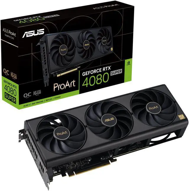 Alt view image 9 of 10 - ASUS ProArt GeForce RTX 4080 SUPER OC Edition Graphics Card (PCIe 4.0, 16GB GDDR6X, DLSS 3, HDMI 2.1a, DisplayPort 1.4a) PROART-RTX4080S-O16G