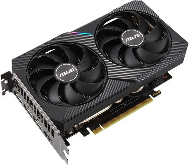 Alt view image 4 of 5 - ASUS Dual NVIDIA GeForce RTX 3050 6GB Gaming Graphics Card - PCIe 4.0, 6GB GDDR6 Memory, HDMI 2.1, DisplayPort 1.4a, 2-slot Design, Axial-tech Fan Design, 0dB Technology, DUAL-RTX3050-6G