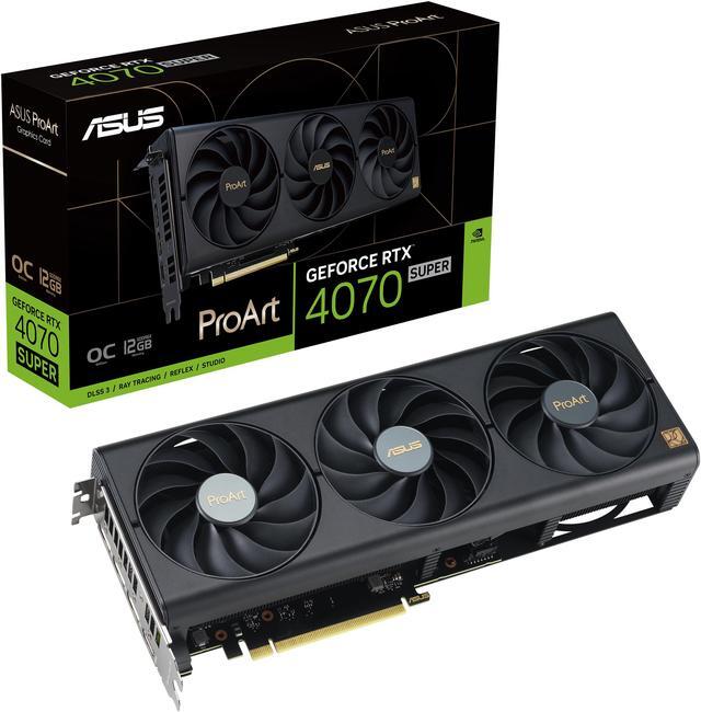 Alt view image 14 of 14 - ASUS ProArt GeForce RTX 4070 SUPER OC Edition Graphics Card (PCIe 4.0, 12GB GDDR6X, DLSS 3, HDMI 2.1a, DisplayPort 1.4a) PROART-RTX4070S-O12G