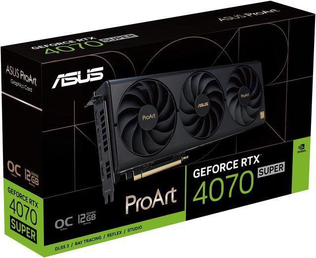 Alt view image 13 of 14 - ASUS ProArt GeForce RTX 4070 SUPER OC Edition Graphics Card (PCIe 4.0, 12GB GDDR6X, DLSS 3, HDMI 2.1a, DisplayPort 1.4a) PROART-RTX4070S-O12G