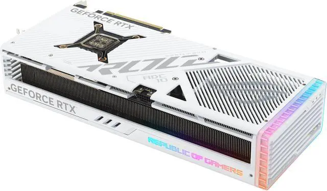 Alt view image 13 of 17 - ASUS ROG Strix GeForce RTX 4080 SUPER White Edition Gaming Graphics Card (PCIe 4.0, 16GB GDDR6X, DLSS 3, HDMI 2.1a, DisplayPort 1.4a, Vapor Chamber, Aura Sync) ROG-STRIX-RTX4080S-16G-WHITE