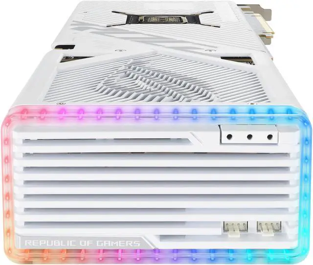 Alt view image 14 of 17 - ASUS ROG Strix GeForce RTX 4080 SUPER White Edition Gaming Graphics Card (PCIe 4.0, 16GB GDDR6X, DLSS 3, HDMI 2.1a, DisplayPort 1.4a, Vapor Chamber, Aura Sync) ROG-STRIX-RTX4080S-16G-WHITE