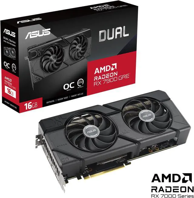 Alt view image 15 of 15 - ASUS Dual Radeon RX 7900 GRE OC Edition 16GB GDDR6 (AMD RDNA 3, PCIe 4.0, HDMI 2.1, DisplayPort 2.1) DUAL-RX7900GRE-O16G