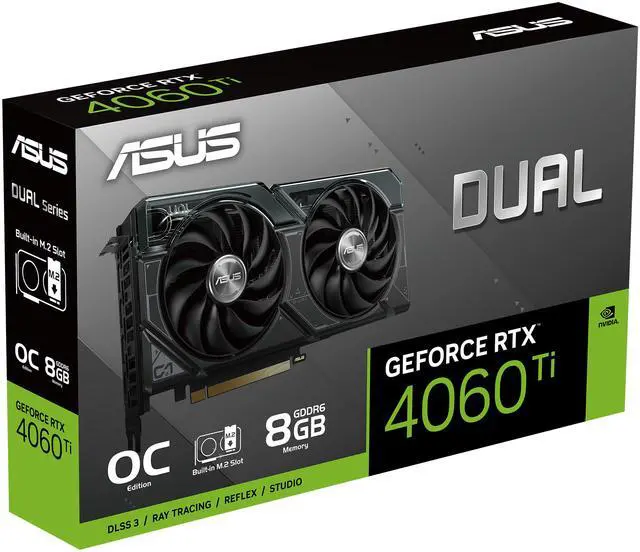 Alt view image 15 of 17 - ASUS Dual GeForce RTX 4060 Ti SSD OC Edition Graphics Card with an M.2 SSD slot,, PCIe 4.0, 8GB GDDR6, DUAL-RTX4060TI-O8G-SSD