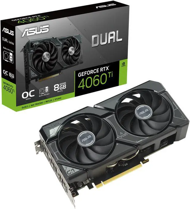 Alt view image 17 of 17 - ASUS Dual GeForce RTX 4060 Ti SSD OC Edition Graphics Card with an M.2 SSD slot,, PCIe 4.0, 8GB GDDR6, DUAL-RTX4060TI-O8G-SSD