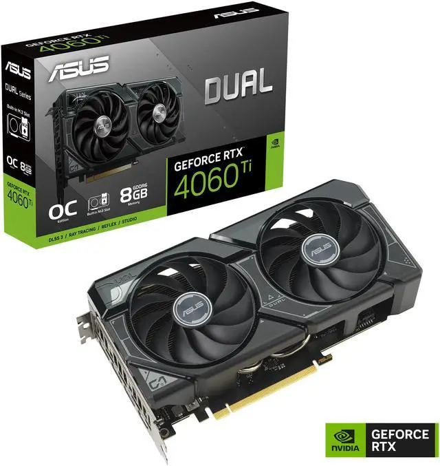 Alt view image 16 of 17 - ASUS Dual GeForce RTX 4060 Ti SSD OC Edition Graphics Card with an M.2 SSD slot,, PCIe 4.0, 8GB GDDR6, DUAL-RTX4060TI-O8G-SSD