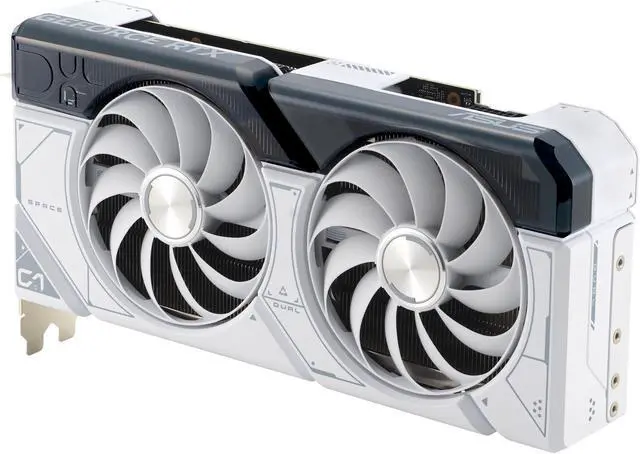 Alt view image 11 of 16 - ASUS Dual GeForce RTX 4070 SUPER White Edition (PCIe 4.0, 12GB GDDR6X, DLSS 3, HDMI 2.1a, DisplayPort 1.4a, 2.56-slot design, Axial-tech fan design, Auto-Extreme Technology) DUAL-RTX4070S-12G-WHITE