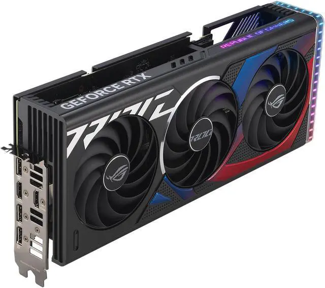Alt view image 4 of 15 - ASUS ROG Strix GeForce RTX 4070 SUPER Gaming Graphics Card (PCIe 4.0, 12GB GDDR6X, DLSS 3, HDMI 2.1a, DisplayPort 1.4a, Massive vented backplate, Aura Sync) ROG-STRIX-RTX4070S-12G-GAMING