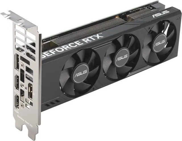 Alt view image 4 of 9 - ASUS GeForce RTX 4060 LP BRK OC Edition 8GB GDDR6 (PCIe 4.0, 8GB GDDR6, DLSS 3, HDMI 2.1a, DisplayPort 1.4a, 2-slot design, Dual Ball Fan Bearings, Auto-Extreme Technology) RTX4060-O8G-LP-BRK