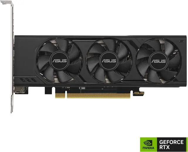 Alt view image 2 of 9 - ASUS GeForce RTX 4060 LP BRK OC Edition 8GB GDDR6 (PCIe 4.0, 8GB GDDR6, DLSS 3, HDMI 2.1a, DisplayPort 1.4a, 2-slot design, Dual Ball Fan Bearings, Auto-Extreme Technology) RTX4060-O8G-LP-BRK