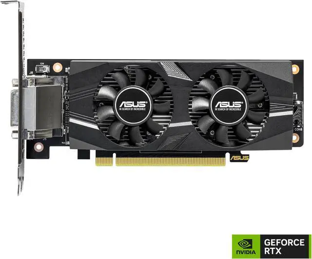 Alt view image 2 of 9 - ASUS GeForce RTX 3050 LP BRK OC Edition 6GB GDDR6 (IP5X dust resistance, dual ball bearings, stainless steel bracket, PCIe 4.0, DLSS 3, HDMI 2.1, DisplayPort 1.4a, DVI-D) RTX3050-O6G-LP-BRK