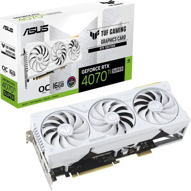 Alt view image 16 of 16 - ASUS TUF Gaming GeForce RTX 4070 Ti SUPER BTF White OC Edition Gaming Graphics Card (Exclusive to ASUS BTF ATX Motherboards, Graphics card high-power gold finger) TUF-RTX4070TIS-O16G-BTF-WHITE